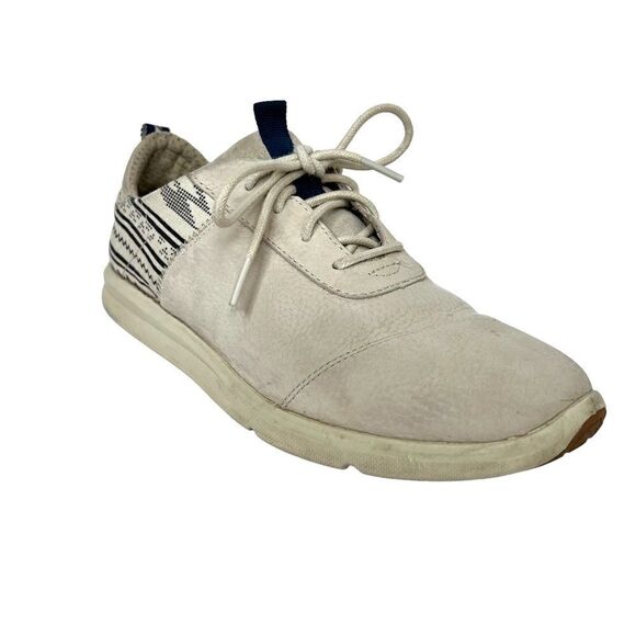 TOMS Cabrillo Sneakers Print Low Lace-up in Tan and Blue Women's Size 8.5 Z-31 - Picture 2 of 10